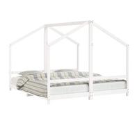 Estructura De Cama Para Niños Madera Pino Blanco 2x(90x200) Cm Vidaxl