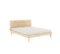 Estructura de cama Retreat de 160x200 cm, pino lacado transparente.