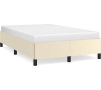 Estructura de cama sin colchón, color crema, 120x190 cm, de imitación cuero (vidaXL)