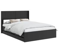 Estructura de cama vidaXL con espacio de almacenamiento y cabecero, color , 140 x 200 cm