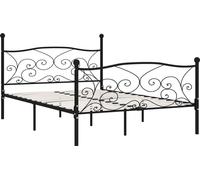 Estructura de cama vidaXL, con somier de rejilla, color , metal, 160 x 200 cm