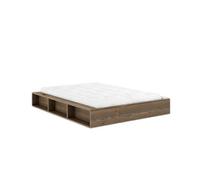 Estructura de Cama Ziggy 140x200 Marrón Algarrobo