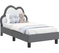 Estructura de cuna para bebé, color gris claro, 70 x 140 cm, material: PU