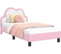 Estructura de cuna para bebé, color rosa, 80 x 160 cm, material: PU