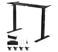 Estructura de escritorio elevable de VEVOR, base de escritorio eléctrica con capacidad de hasta 125 kg, patas de escritorio de 2 etapas con 2 motores, función de memoria, indicador de altura, protecci