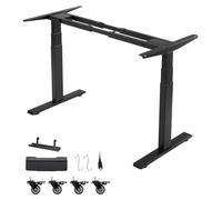 Estructura de escritorio elevable de VEVOR, base de mesa eléctrica con capacidad de hasta 125 kg, patas de mesa de 3 etapas con 2 motores, función de memoria, indicador de altura, protección contra co