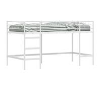vidaXL Cama infantil tipo litera, color blanco uniforme, 100 x 200 cm, acero