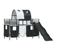 Estructura De Litera Para Niños Negro 100 X 190 Cm Metal Vidaxl