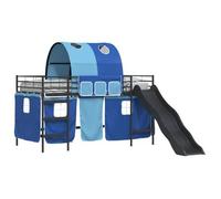 Estructura De Litera Para Niños Negro Y Azul 90 X 200 Cm Metal Vidaxl