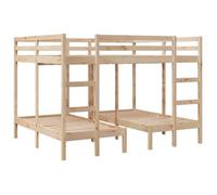 Estructura De Litera Triple Madera De Pino 160x200/80x160 Cm Vidaxl