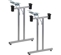 Estructura de mesa o escritorio plegable SC-921, para oficina, hotel, restaurante, ancho 48 cm, altura 72,5 cm, gris