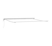 vidaXL Marco ajustable para toldo eléctrico, blanco, 4,5 x 3 metros, acero
