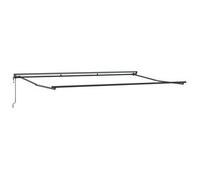 vidaXL Estructura de toldo ajustable – Antracita 5 x 3 m Acero – Toldo retráctil rectangular