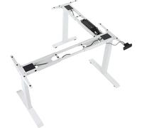 Estructura eléctrica para mesa o escritorio PRATO 04-3T/90, 3 motores, ajuste eléctrico de altura, longitud regulable, patas de 3 segmentos, blanco