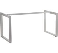 Estructura metálica para escritorio o mesa NY-131A, longitud y patas ajustables, dimensiones 120-180x70x72,5 cm, blanco