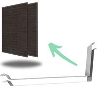 Estructura para techos planos, pack de 4 unidades, para 2 instalaciones fotovoltaicas, formato vertical/retrato