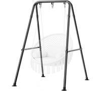 Estructura plegable para sillones colgantes, soporte para hamacas de acero con capacidad de hasta 150 kg, dimensiones 117 x 150 x 181 cm, con 3 mosquetones, ideal para sillones colgantes, sillas hamac