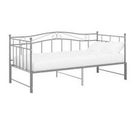 Estructura Sofá Cama Extraíble Sin Colchón Metal Gris 90x200 Cm Vidaxl