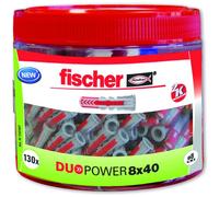 fischer Taco nylon, Gris Y Rojo, 8x40 (Bote 130 tacos)