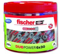 fischer Taco nylon, Gris/Rojo, 6 x 30
