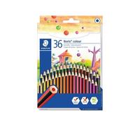 Estuche 36 Lápices de Color Staedtler 185 Noris Wopex - Diseño Noris® - Rayas Negras - Colores Intensos
