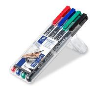 ESTUCHE 4 MARCADORES LUMOCOLOR PERMANENTE PUNTA SUPERFINA 0,4MM. SURTIDOS STAEDTLER 313 WP4