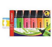 ESTUCHE 6 MARCADORES FLUORESCENTES BOSS TRAZO 2/5MM. SURTIDOS STABILO 70/6