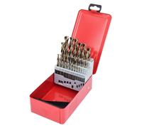 Estuche con 25 brocas HSS-CO con cobalto, de Ø 1,0 a 13,0 mm - KS TOOLS - 330.3613