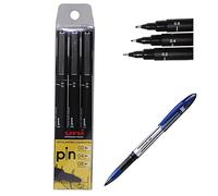 Estuche con 3 rotuladores calibrados Uni Pin - Medidas: 0.2, 0.4, 0.8 mm + REGALO Bolígrafo Roller Uni AIR