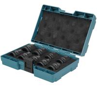 Estuche de 9 vasos cuadrados de 1/2" para impacto, marca Makita, modelo E-16570, de 8 a 21 mm