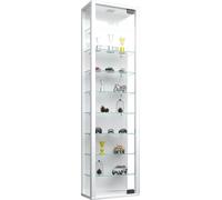 Estuche de cristal colgante | Vidrio de vitrina con vidrio de seguridad ESG | Dimensiones aprox. H. 115 x W. 33 x D. 18 cm| Vidrio colgante del gabinete de exhibición | Moderno y ahorro de espacio | G