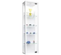 Estuche de cristal colgante | Vidrio de vitrina con vidrio de seguridad ESG | Dimensiones aprox. H. 115 x W. 33 x D. 18 cm| Vidrio colgante del gabinete de exhibición | Moderno y ahorro de espacio | G