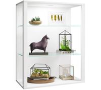 Estuche de cristal colgante | Vidrio de vitrina con vidrio de seguridad ESG | Dimensiones aprox. H. 90 x W. 70 x D. 35 cm | Gabinete de exhibición colgante de vidrio | Moderno y ahorro de espacio | Ga
