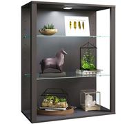 Estuche de cristal colgante | Vidrio de vitrina con vidrio de seguridad ESG | Dimensiones aprox. H. 90 x W. 70 x D. 35 cm | Gabinete de exhibición colgante de vidrio | Moderno y ahorro de espacio | Ga
