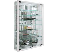 Estuche de cristal colgante | Vidrio de vitrina con vidrio de seguridad ESG | Dimensiones aprox... H. 91 x W. 59 x D. 18 cm| Vidrio de vitrina colgante | Moderno y ahorro de espacio | Vidrio de vitrin