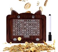 Estuche de desafío de ahorro de dinero, decoración de oficina motivacional | Desafío de ahorro de 5000 en | para adolescentes dormitorio salón oficina