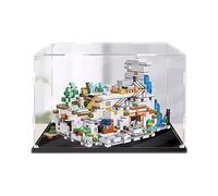 Estuche de exhibición de ladrillo acrílico para juegos de Minecraft The Mountain Cave 21137 - Caja de almacenamiento UV a prueba de polvo, ideal para coleccionistas (3 mm transparente)