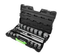 JBM Estuche de herramientas JBM53728 – 21 piezas, autocle 3/4" 12 cantos