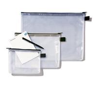 Estuche de malla Rexel transparente/negro (A4)