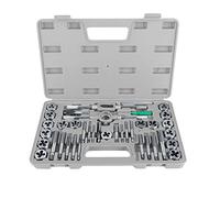 Estuche de mazaldos y puntas métricas, 40 piezas M3-M12 roscados y puntas profesionales de acero aleado, herramienta manual robusta para la rosca externa e interna