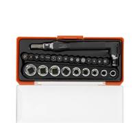 Estuche de puntas y llaves de vasos Precision Steel 26 piezas