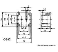 Estuche impermeable de abs ? gris oscuro 52 x 50 x 35 mm