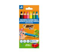 Estuche lapices triangulares multisuperficie blister 6uds bic 515220