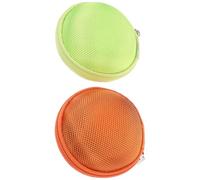 Estuche Organizador de Aceites Esenciales 7 Botellas 1-2ml Eva | Pack de 2 Piezas, Diseño Redondo Bolsillo de Malla, Formato Portátil para Botellas Pequeñas