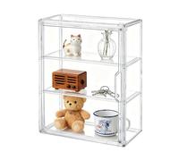 Estuche organizador de figuras de acrílico, de exhibición transparente con puerta magnética y estante extraíble, para decoración del hogar, protección coleccionable y almacenamiento de juguetes