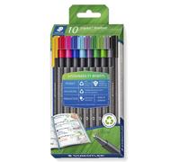 Estuche rotulador triplus fineliner 334 eco edition. 10 unidades color