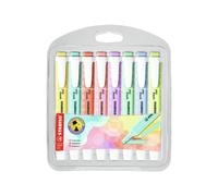 Estuches 8 marcadores stabilo pastel