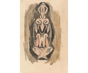 Estudio para una columna escultórica (1910-1915) Póster impreso por Henri Gaudier-Brzeska (24 x 36)