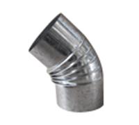 Estufa codo galvanizado rizado 45º de 150 cg15045(05)
