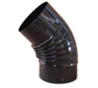 Estufa codo vitrificado negro 850º rizado 45º de 110 cv11045(04)